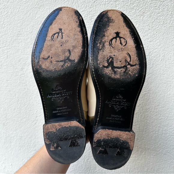 The Office of Angela Scott Ms. Baker Black Cream Leather Toe Cap Oxford Shoes - Picture 11 of 16